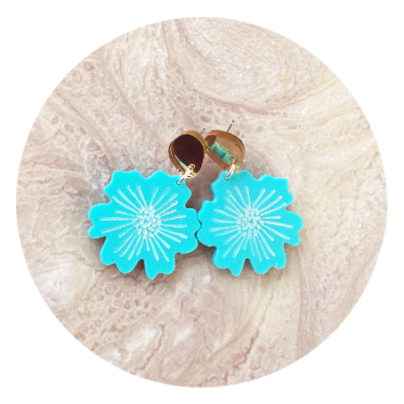 Floral Drops (Turquoise)